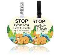 ORIGACH 2 Pack Forest Bear Stop Please Look Don't Touch Baby Signs