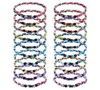 ORIGACH 20 Pcs 18 Inch Baseball Necklace for Men 10 Colors Three Braided Tornado Baseball Rope Necklaces Pendant Gifts for Player Team Sport Fan