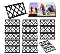 ORIGACH 24 Pcs Acrylic Trading Card Risers, Hollow | Acrylic Modular Display Risers Display Stand for Cardshow Vendor Sport Card Board Game