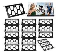 ORIGACH 24 Pcs Acrylic Trading Card Risers, Large Honeycomb | Acrylic Modular Display Risers Display Stand for Cardshow Vendor Sport Card Board Game