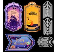 ORIGACH 26 Pcs Large Bookmark Metal Cutting Dies Tag Label Die Cuts Embossing Template Stencils for Festival Greeting Gift Tags Card Making DIY Scrapbooking