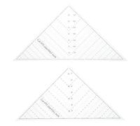 ORIGACH 2PCS Clearly Perfect Slotted Trimmers, Acrylic Slotted Quilting Rulers, Quilting Ruler Template and Stencil for Half-Square Triangles, Strip Piecing and Block Construction