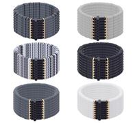 ORIGACH 48 Pcs Cross Heishi Surfer Bracelets Bulk Cross Polymer Clay Beads Multi-Layer Stackable Stretch Bracelets Set Christian Faith Jewelry