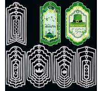 ORIGACH 5 Set 36 Pcs Bookmark Metal Cutting Dies Tag Die Cuts Embossing Stencils Scrapbooking Tool for DIY Card Scrapbooking