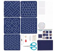 ORIGACH 5 Set DIY Sashiko Coaster Kit for Beginners