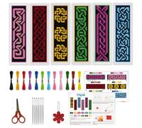 ORIGACH 6 Set Celtic Knot Cross Stitch Bookmark Kit for Beginner