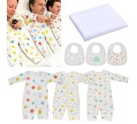 ORIGACH 7 Pcs Baby Shower Games Feed Me, Baby Shower Games Decor | Includes 3 Funny Blind Feeding Costume & 3 Bib & 1 White Bed Sheet for Funny Shower Party Gender Reveal Activities Supplies
