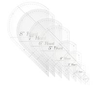 ORIGACH 8 Pcs Half Heart Quilting & Sewing Template Set, 1" to 8" Sizes Clear Acrylic Precision Template for Patchwork, Fabric Cutting, Applique, and DIY Crafts