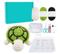 ORIGACH Crochet Kit for Beginner Adults, 2 Set Turtle Starter Crochet Kit with Step by Step Video Tutorial, Instruction, Yarn, Hook, Accessories