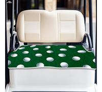 ORIGACH Universal Golf Cart Seat Covers with Golf Balls Patterns for Most 2-Seat Carts Green Golf Cart Seat Towel Blanket to Keep Seat Cool and Comfortable, 100% Microfiber, 30.9×51Inch