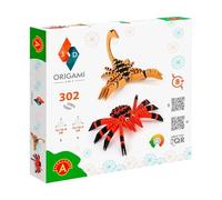 Origami 3D 501838-3D Origami Spider and Scorpion - Beautiful 3D Paper Sculpture with Patented Components and Easy-to-Clear Building Instructions, 302 Pieces, 15 x 16 x 8 cm (Scorpio), from 8 Years