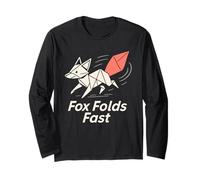 Origami Artist Paper Folding Hobby Modular Crane Creativity Long Sleeve T-Shirt