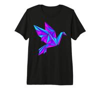 Origami Bird Cyberpunk Low Poly Geometric Dove Premium T-Shirt