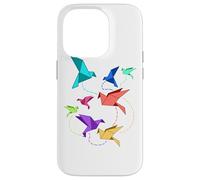 Origami Birds Kirigami Paper Crane Folding Case for iPhone 14 Pro