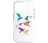 Origami Birds Kirigami Paper Crane Folding Case for iPhone 16 Pro