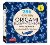 Origami Blue & White Shibori Paper Pack Book : 256 Double-Sided Folding Sheets (Includes Instructions for 8 Models)