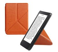 kwmobile Origami Case Compatible with Kobo Clara 2E / Tolino Shine 4 Case - Slim PU Leather Cover with Stand - Orange