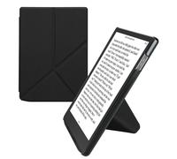 kwmobile Origami Case Compatible with Pocketbook InkPad 4 / Color 3 / Color 2 / Vivlio InkPad 4 / InkPad Color 3 Case - Slim PU Leather Cover with Stand - Black