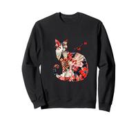 Origami cat Japanese cherry blossom cats Japan Sweatshirt