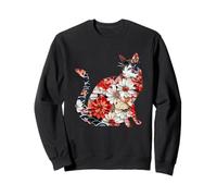 Origami cat Japanese cherry blossom cats Japan Sweatshirt