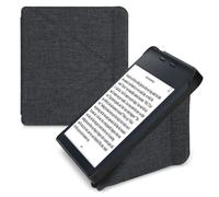 kwmobile Origami Case Compatible with Kobo Libra 2 - Slim Fabric Cover - Dark Grey