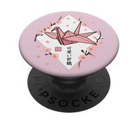 Origami Crane Aesthetic - Kawaii Japanese Origami PopSockets Adhesive PopGrip
