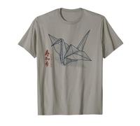 Origami Crane - Japanese Kanji for Longevity, Peace & Hope T-Shirt