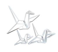 Origami Crane Paper Fold Shape Cookie Cutter Dough Biscuit Pastry Fondant Sharp Stencil Folding Bird Animal Japanese Japan Swan (Set of 3)