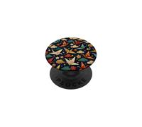 Origami Crane Pattern Japanese Paper Bird Sakura Cloud PopSockets Adhesive PopGrip