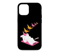 Origami Crane Writing Design - Paper Flight Case for iPhone 12/12 Pro