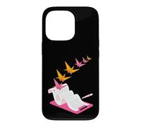 Origami Crane Writing Design - Paper Flight Case for iPhone 13 Pro