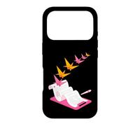 Origami Crane Writing Design - Paper Flight Case for iPhone 17 Pro