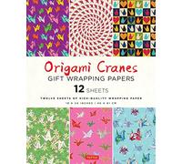 Origami Cranes Gift Wrapping Paper - 12 sheets: 18 x 24 inch (45 x 61 cm) Wrapping Paper: 18 x 24 inch (45 x 61 cm) High-Quality Wrapping Paper