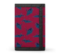 Origami Cranes Wallet for Men Trifold Wallets Credit Card Holder Minimalist Front Pocket for Women