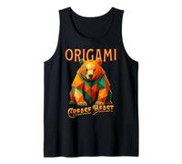 Origami 'Crease Beast' Bear s Paper Folding Hobbyist Tank Top