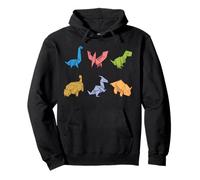 Origami Dinosaur Shirt Dinosaurs Origami Style Dino Kirigami Pullover Hoodie