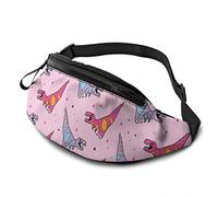 Origami Dinosaurs Adjustable Fanny Pack Waist Bags with Headphone Hole for Sports Workout Traveling Running