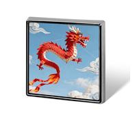 Origami Dragon Kite Lapel Pin Brooches Square Fashion Brooch Pin Cute Button Badges Alloy Button Pins Enamel Pins Metal Pinback for Hat Shirt Clothing Bags