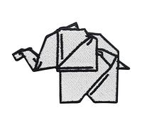 Origami Elephant Iron-on Patch | Animal Iron on Patches, Baby Embroidery Patch, Children ironable Patch, Denim Jacket Badges Finally Home