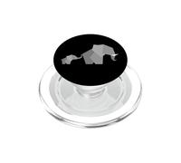 Origami Geometric Elephant Minimalist Animal Polygon Art PopSockets PopGrip for MagSafe