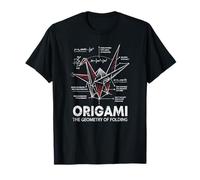 Origami Geometry Crane Folding Diagram Math Physics Japanese T-Shirt