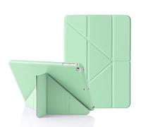 Origami iPad Case for iPad 9.7 Inch 6th 2018 & 5th 2017 Gen, also Fits iPad 9.7" Air 2013 & Air 2nd 2014, 5-in-1 Multiple Angles Viewing Positions, Smooth Silicone Cover & Soft TPU Back (Green)