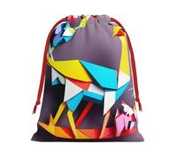 Origami Multicolor Papercraft Cranes 1 Print Comfort Drawstring Gift Convenient Bags Reusable Holiday Party Daily Organization