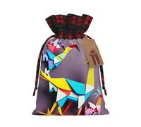 Origami Multicolor Papercraft Cranes 1 Print Gift Reusable Bags Festive Drawstring Pouches Versatile Birthday Wedding Favors