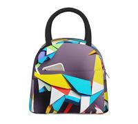 Origami Multicolor Papercraft Cranes 1 Print Insulated Lunch Bag Portable Leakproof Reusable Tote Work School Picnic Boys Girls