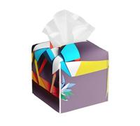 Origami Multicolor Papercraft Cranes 1 Print Square Tissue Box For Living Room Bedroom Office Organizer Case Home Decor Gift