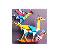 Origami Multicolor Papercraft Cranes 1 Print Strong Refrigerator Magnets Decor Fridge Magnets,For Kitchen Whiteboard Office Locker