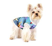 Origami Multicolor Papercraft Cranes Dogs T-Shirt Printed Soft Breathable Dog Shirts For Small Pet Cotton Sleeveless Vest