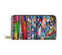 Origami Multicolor Papercraft Cranes Long Faux Leather Clutch Chic Stylish Women'S Wallets For Modern Women Large Capacity Card Holder And Organizer Pockets Durable Purse Handbag For Everyday Travel
