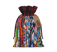 Origami Multicolor Papercraft Cranes Printed Christmas drawstring gift bags, cloth snack bags, suitable for candy, gifts, storage and Christmas parties
